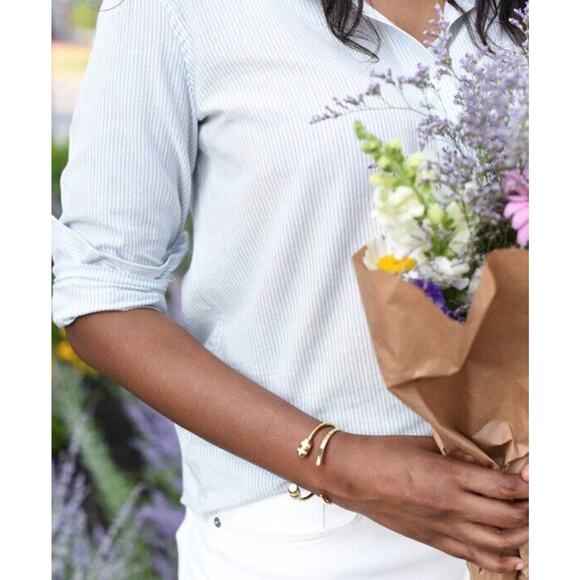 Thom Kelly Brynn Shirt •Women S• Striped Button Down Cotton Oxford - Picture 3 of 12